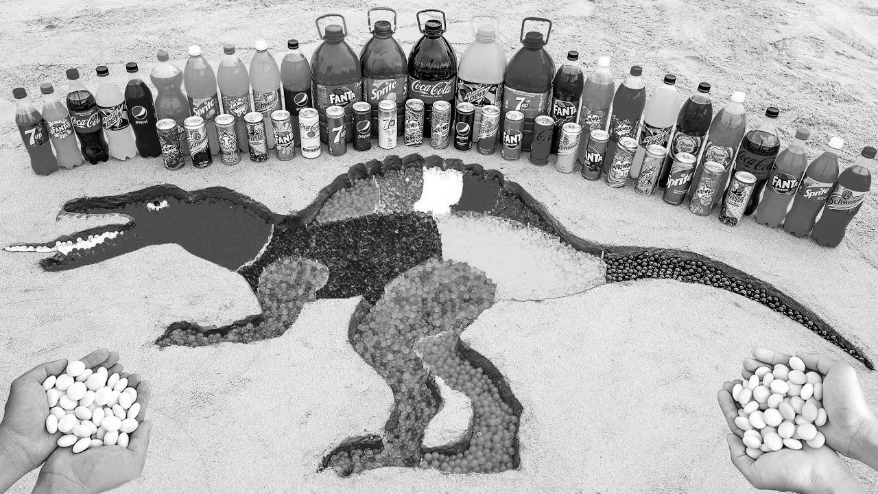 Methods to make Spinosaurus Dinosaur with Orbeez, Fanta, Sprite, Coca Cola, Mentos and In style Sodas