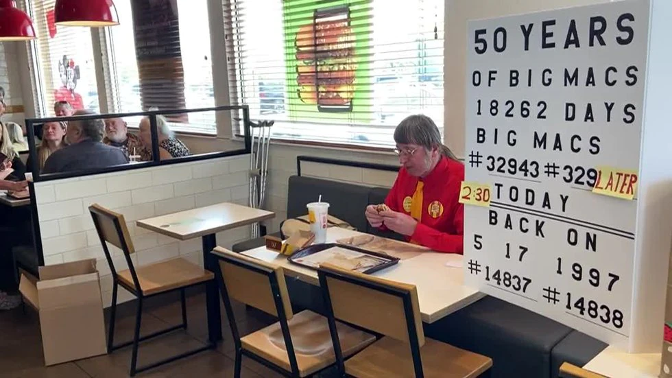 Wisconsin man celebrates 50 years of consuming Big Macs day by day